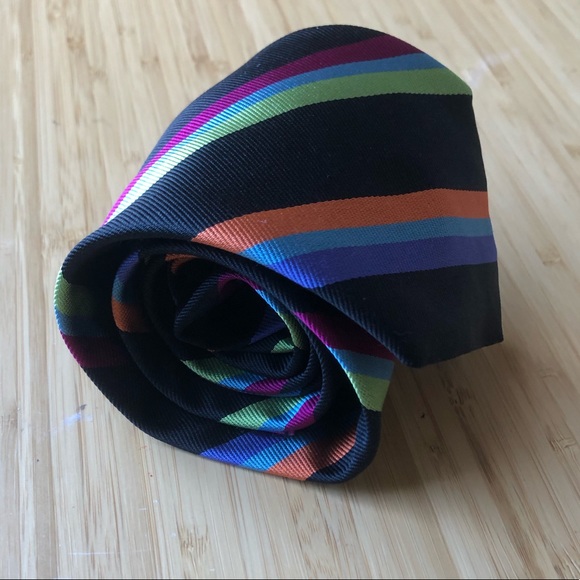 Polo VIBRANT Multicolored Striped 100% Silk Tie